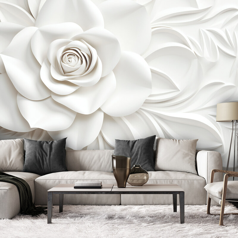 Gario Fototapeta Nádherná bílá růže Materiál: Vliesová, Rozměry: 200 x 140 cm