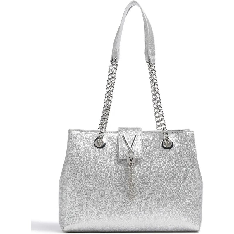 VALENTINO bags kabelka Divina na řetízku stříbrná
