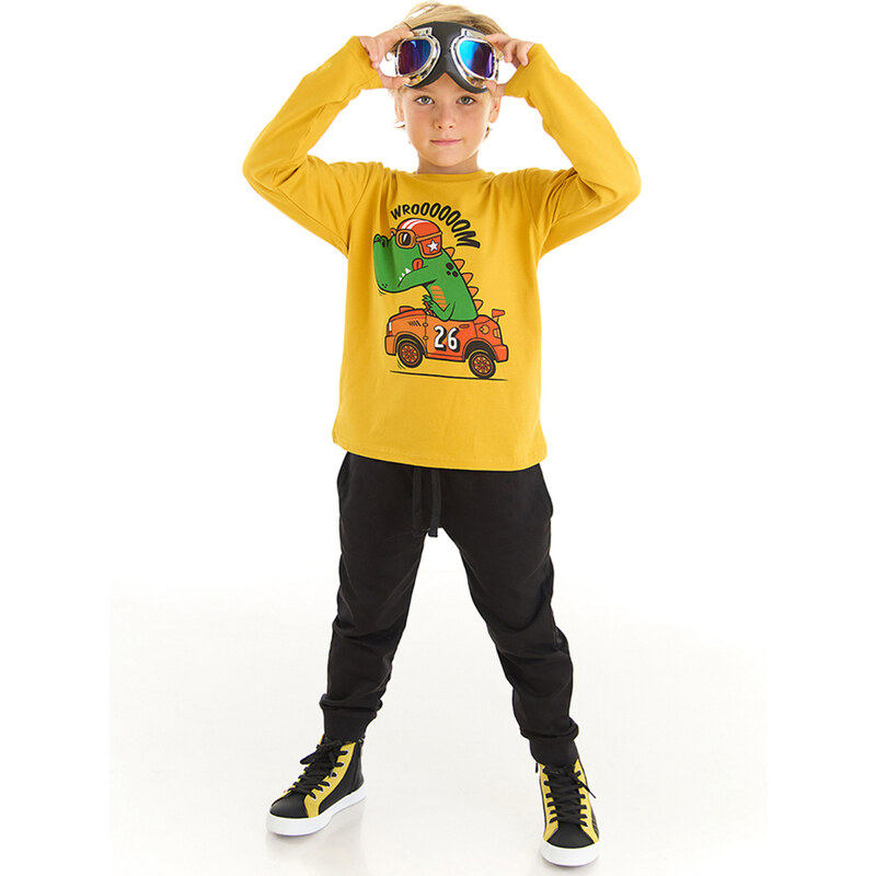 Denokids Racer Alligator Boys T-shirt and Pants Set