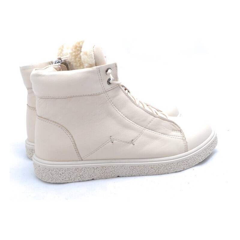 Kotníkové boty s kožíškem Safe Step 18408 bílá