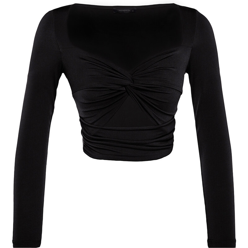 Trendyol Black Window/Cut Out Detail Blouse