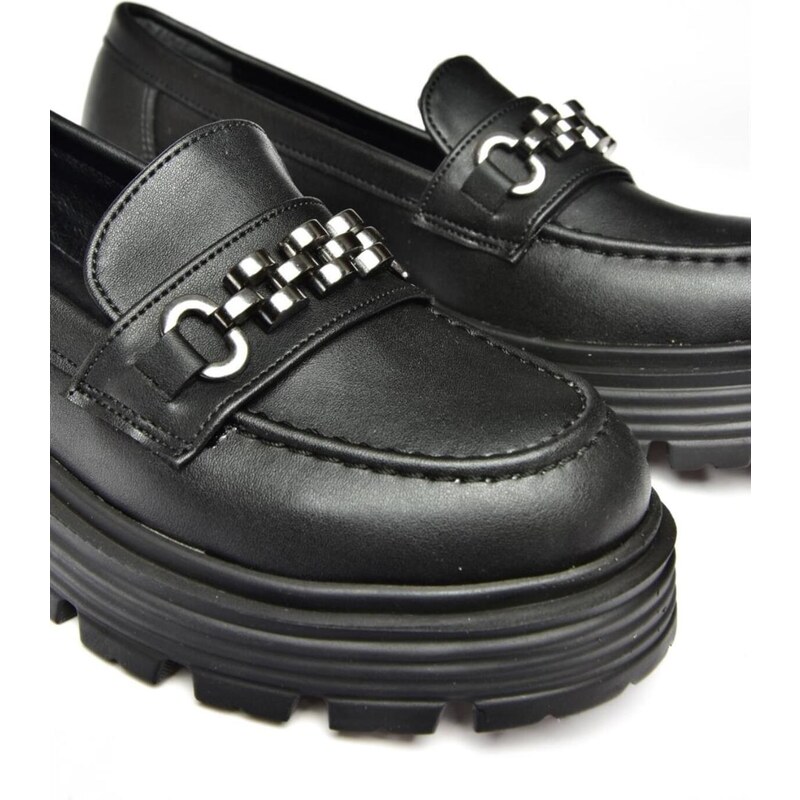 Fox Shoes Black Thick Soled Women's Casual Shoes