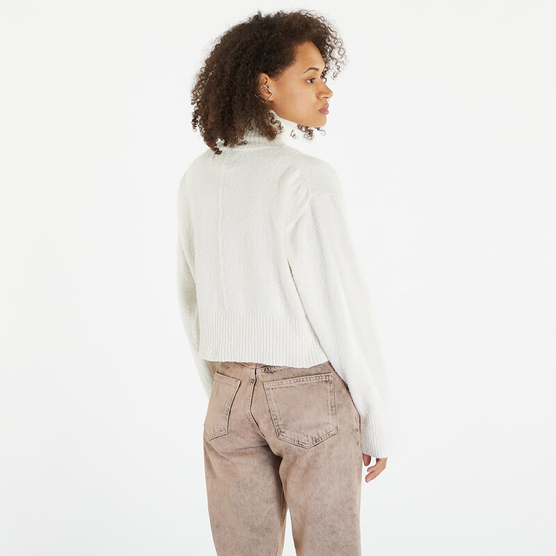 Dámský svetr Calvin Klein Jeans Boucle High Neck Sweater Ivory