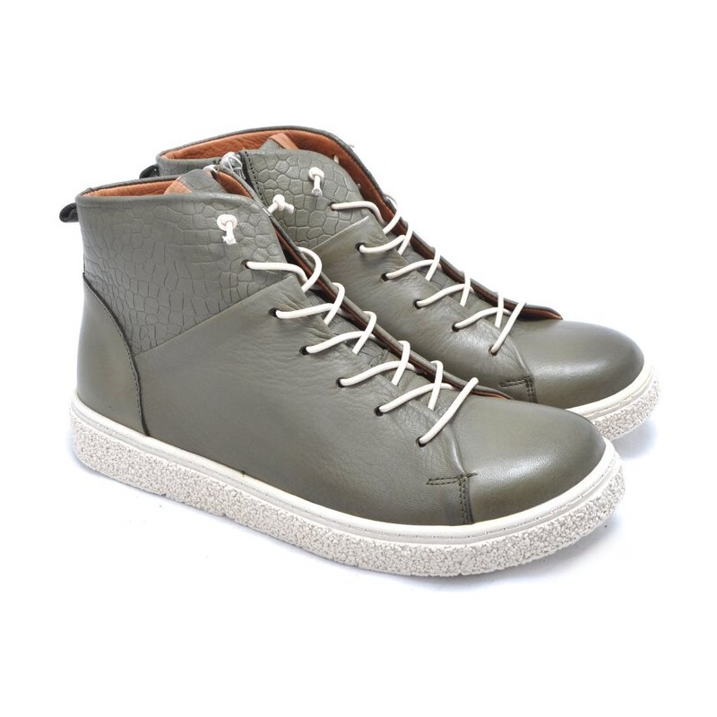 Kotníkové boty v šik barvě Safe Step 22505 zelená
