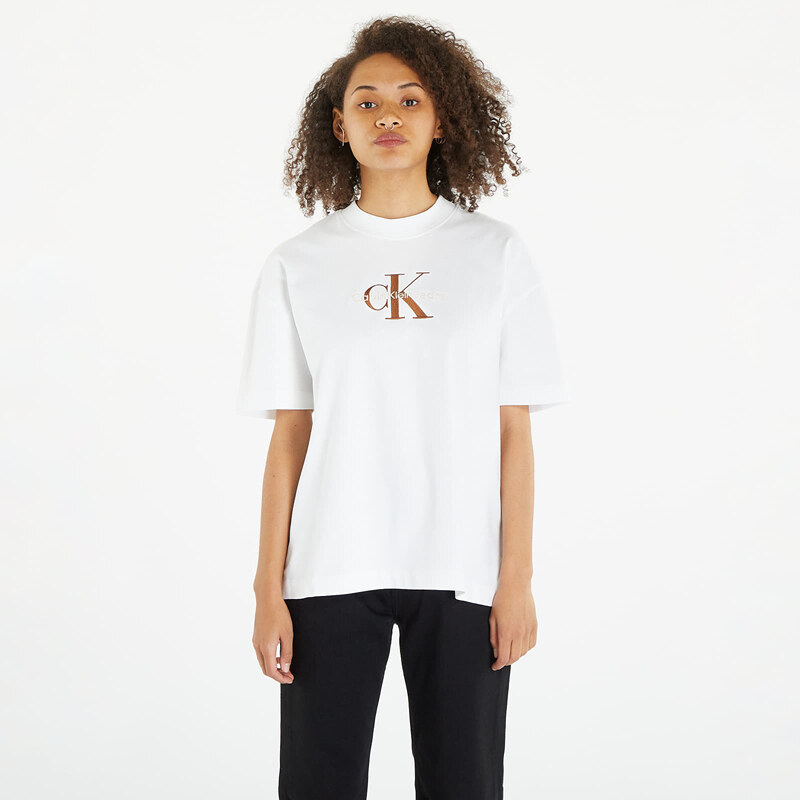 Dámské tričko Calvin Klein Jeans Cotton Monogram T-Shirt Bright White