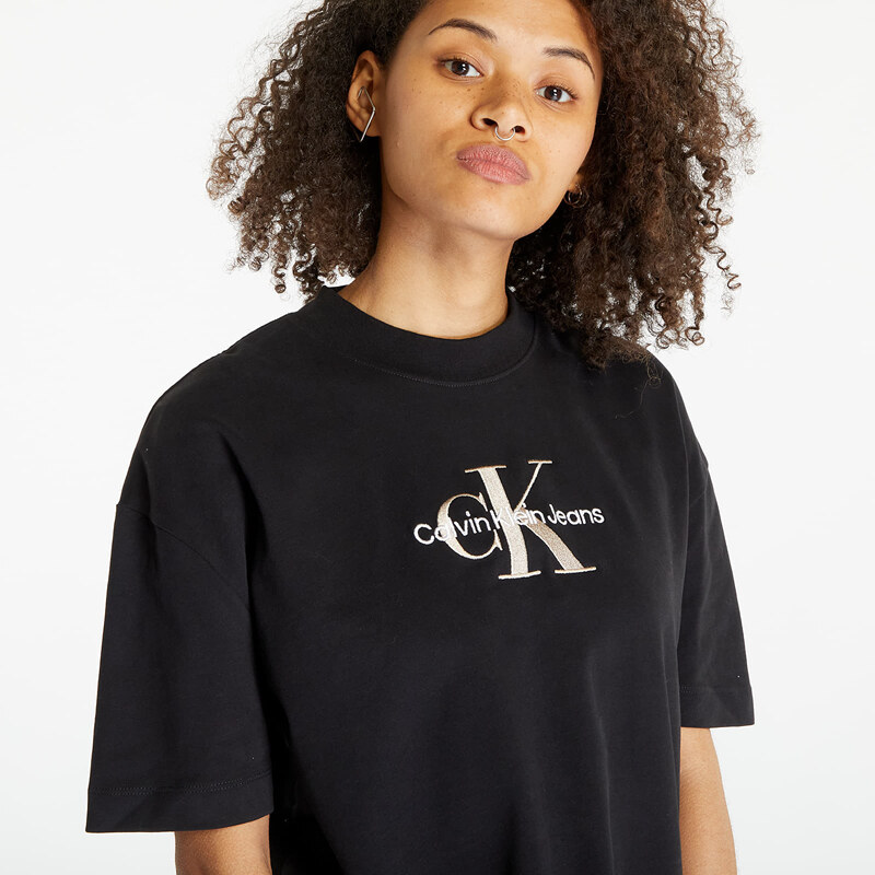 Dámské tričko Calvin Klein Jeans Cotton Monogram T-Shirt Černá - GLAMI.cz