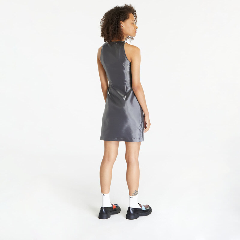 Šaty Calvin Klein Jeans Liquid Metal Zip-Through Dress Liquid Metal