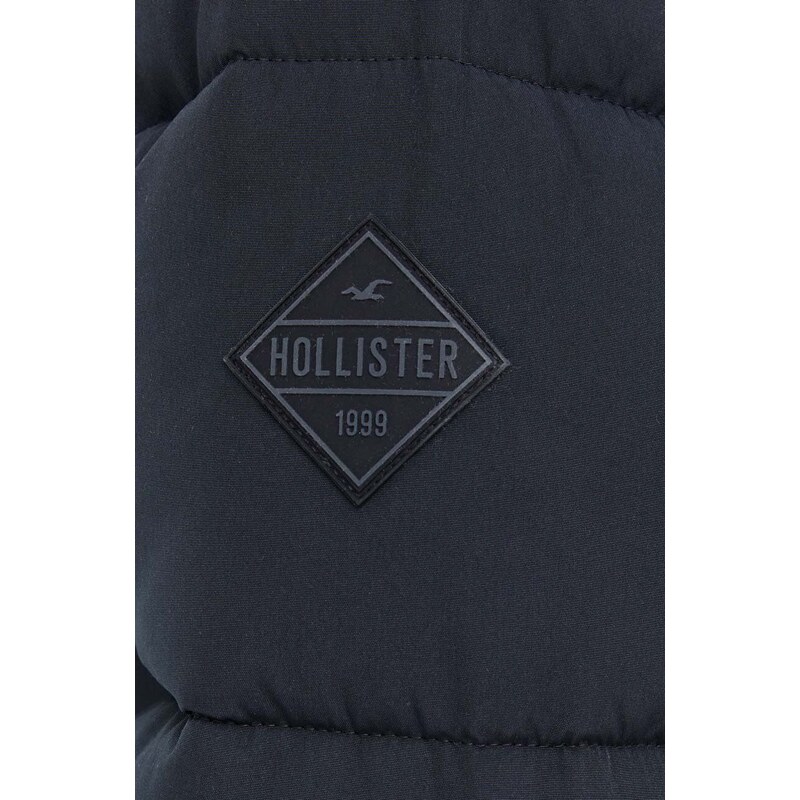 Bunda Hollister Co. pánská, černá barva, zimní