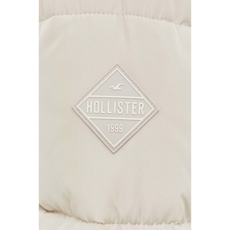 Bunda Hollister Co. pánská, béžová barva, zimní