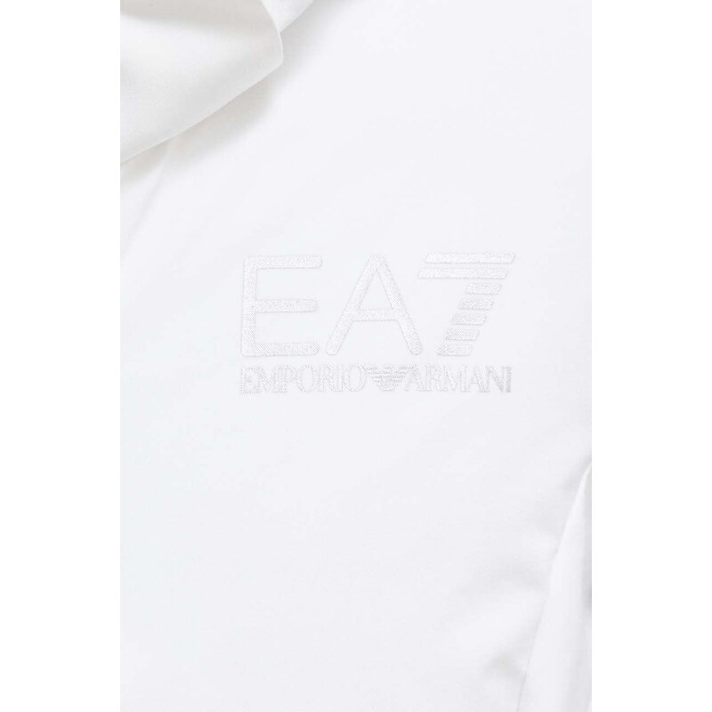 Lyžařská bunda EA7 Emporio Armani bílá barva