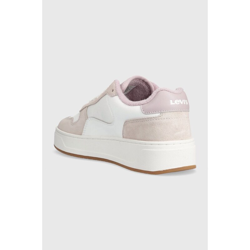 Sneakers boty Levi's růžová barva