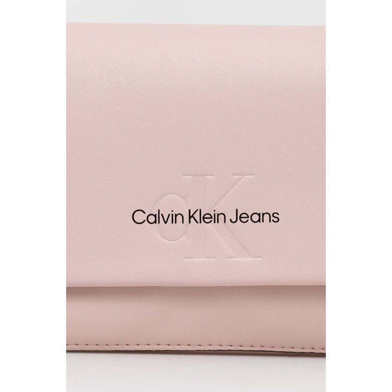 Kabelka Calvin Klein Jeans růžová barva