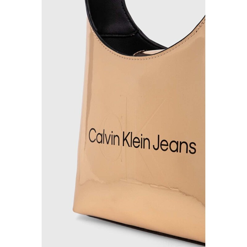 Kabelka Calvin Klein Jeans oranžová barva