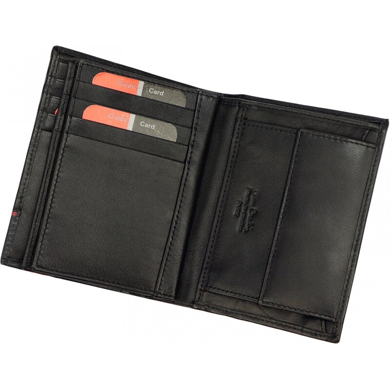 Pánská kožená peněženka na výšku Pierre Cardin Bruno,černý