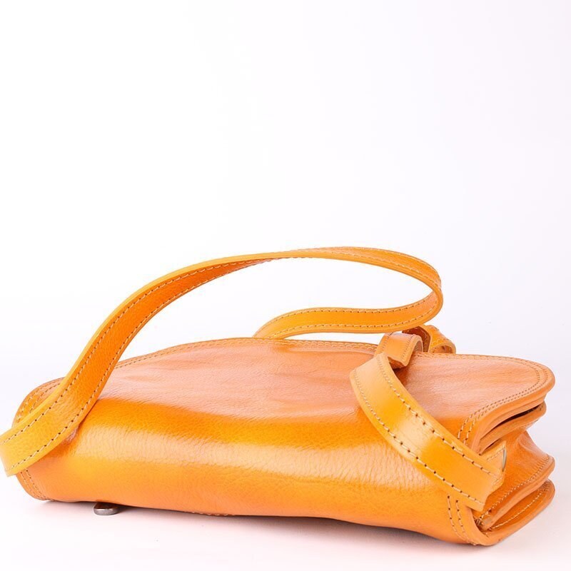 Dámské kožené kabelky žluté Vera Pelle Franca