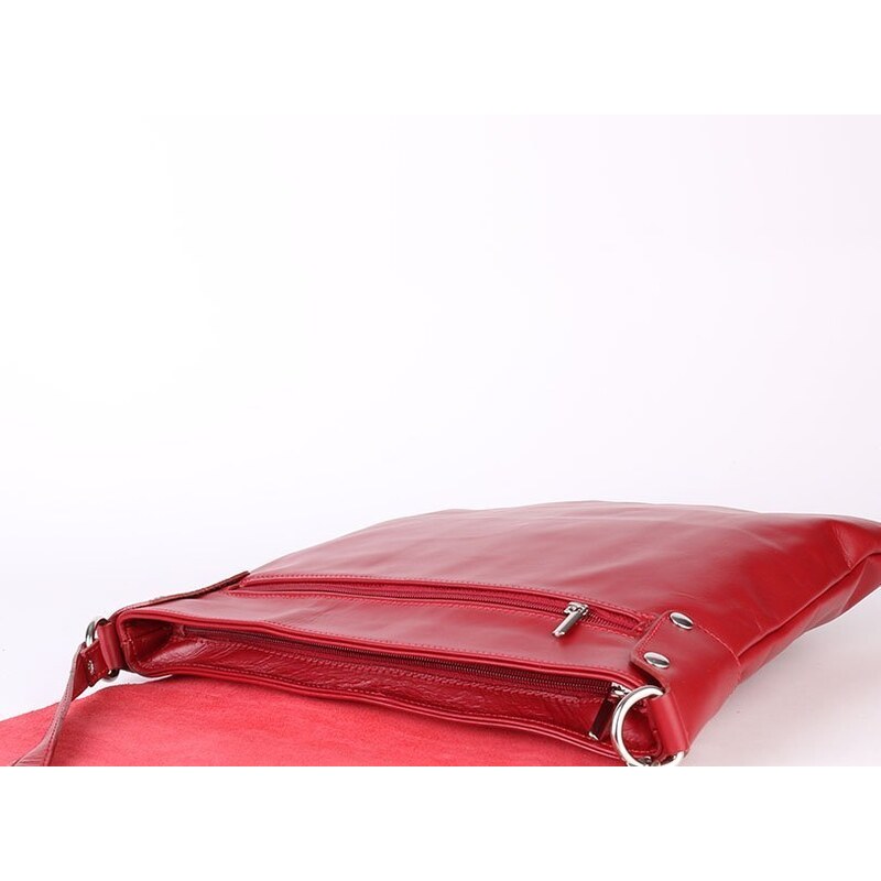 Dámské červené kožené kabelky Letrece