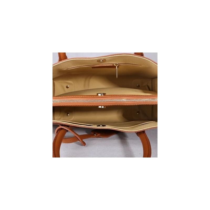 Dámské hnědé kvalitní kožené kabelky klasické Melina