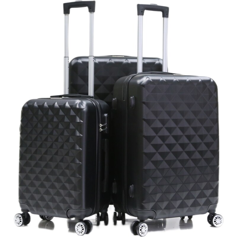 TRAVELEO Sada kufrů Diamond Black 3-set