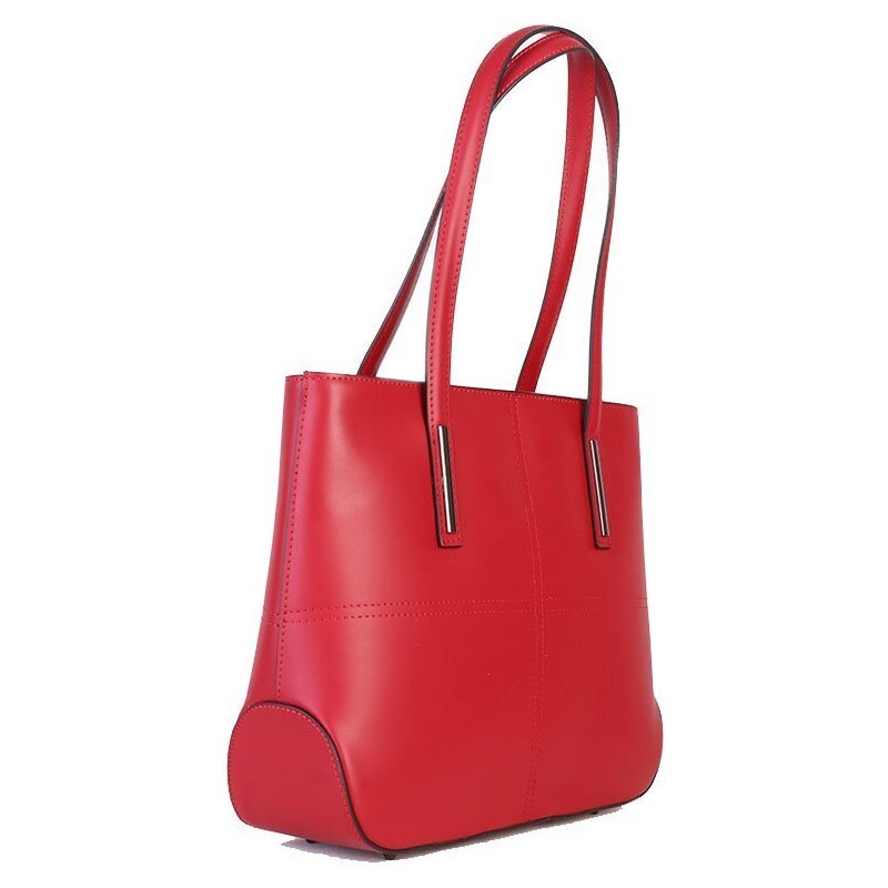 Červené kvalitní Italské kožené kabelky Nina