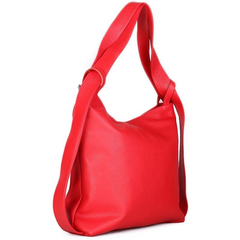 Dámské kožené kabelky a batoh 2v1 červený Roberta