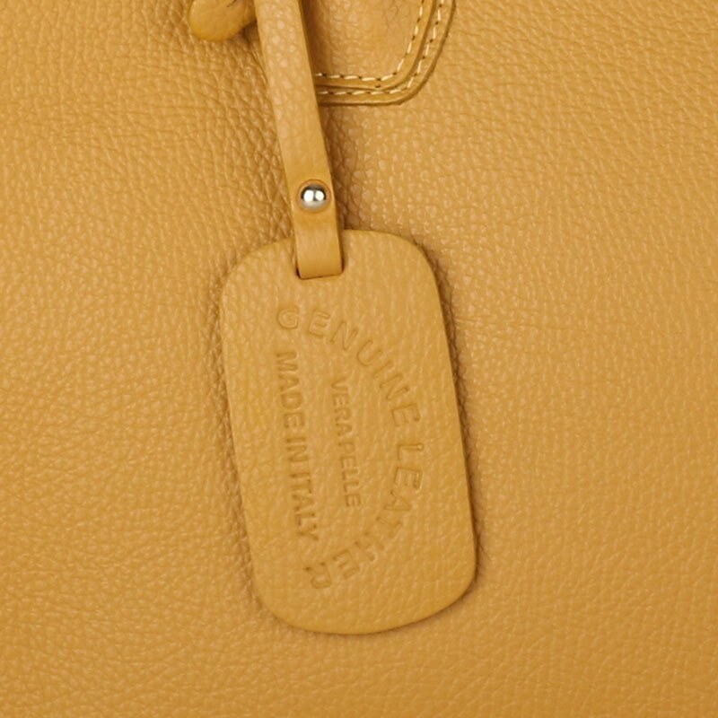 Dámské kožené kabelky Vera Pelle Melina žluté