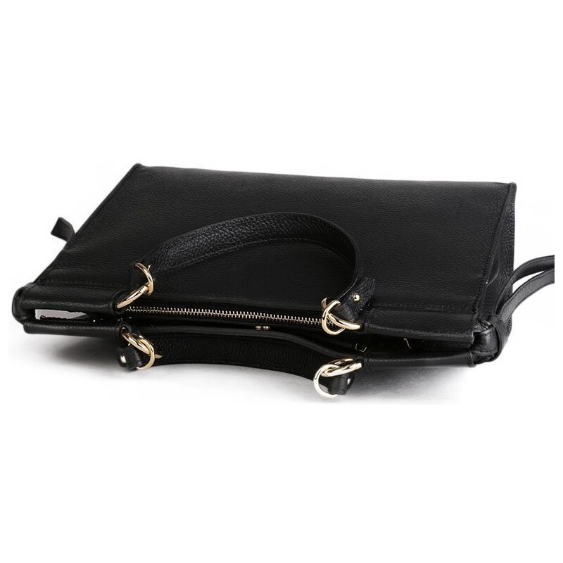 Dámské kvalitní kožené kabelky Nela černé