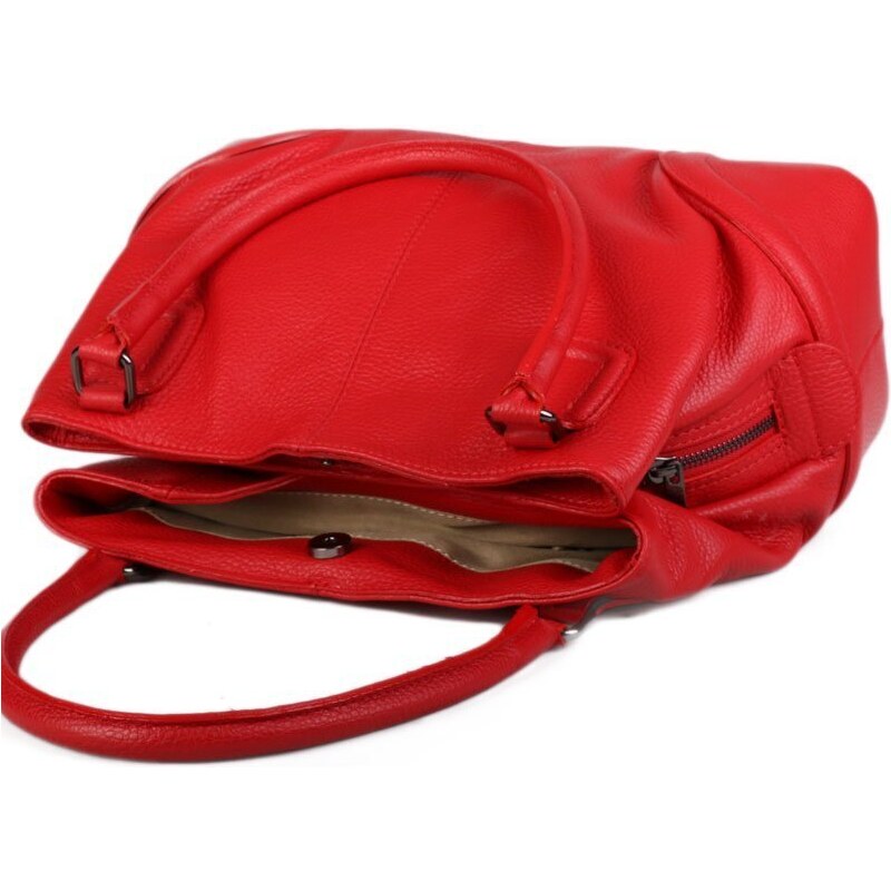 Dámské červené kožené kabelky Ariana
