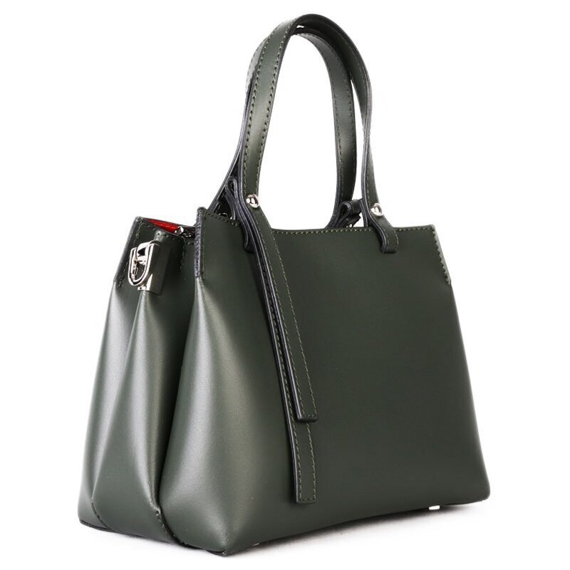 Dámské luxusní zelené kožené kabelky Marilin velká