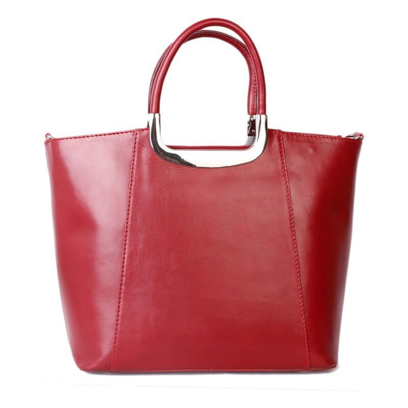 Červené dámské kožené kabelky Lubomira
