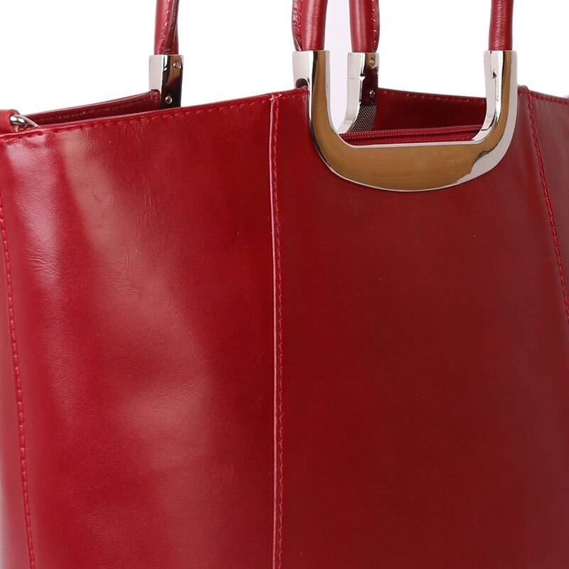 Červené dámské kožené kabelky Lubomira