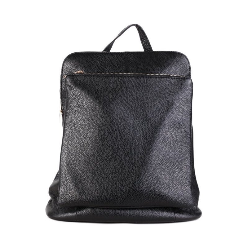 Italský kožený batoh a kabelka v jednom černý Navaro