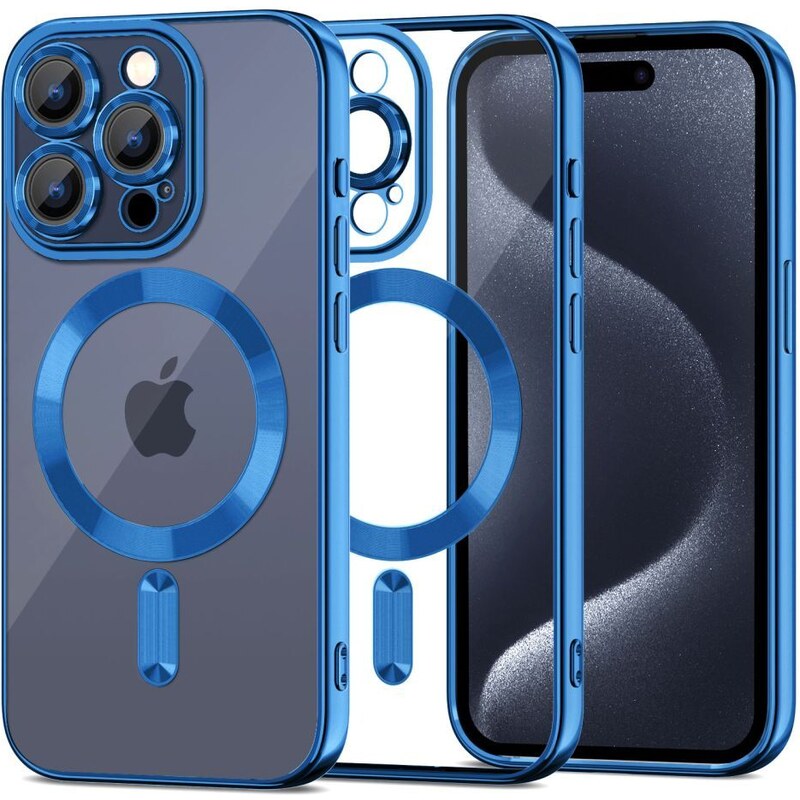 Ochranný kryt na iPhone 15 Pro - Tech-Protect, Magshine MagSafe Navy