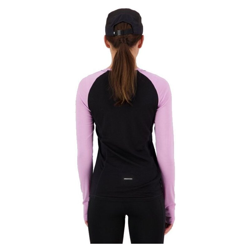 Dámské merino triko Mons Royale Bella Tech Ls orchid / black