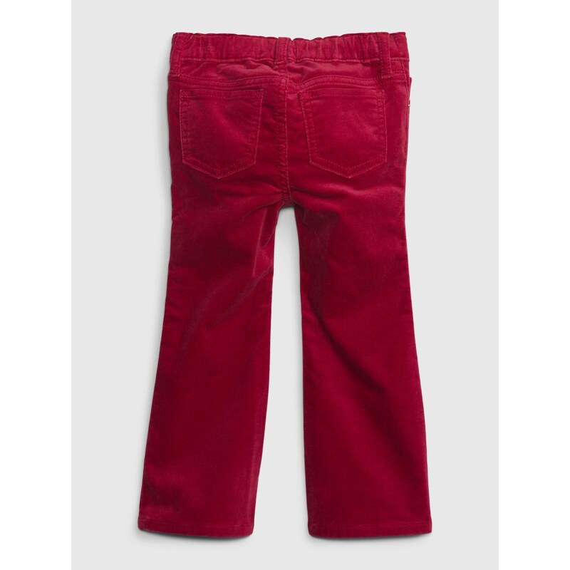 GAP Dětské sametové džíny flare Červená
