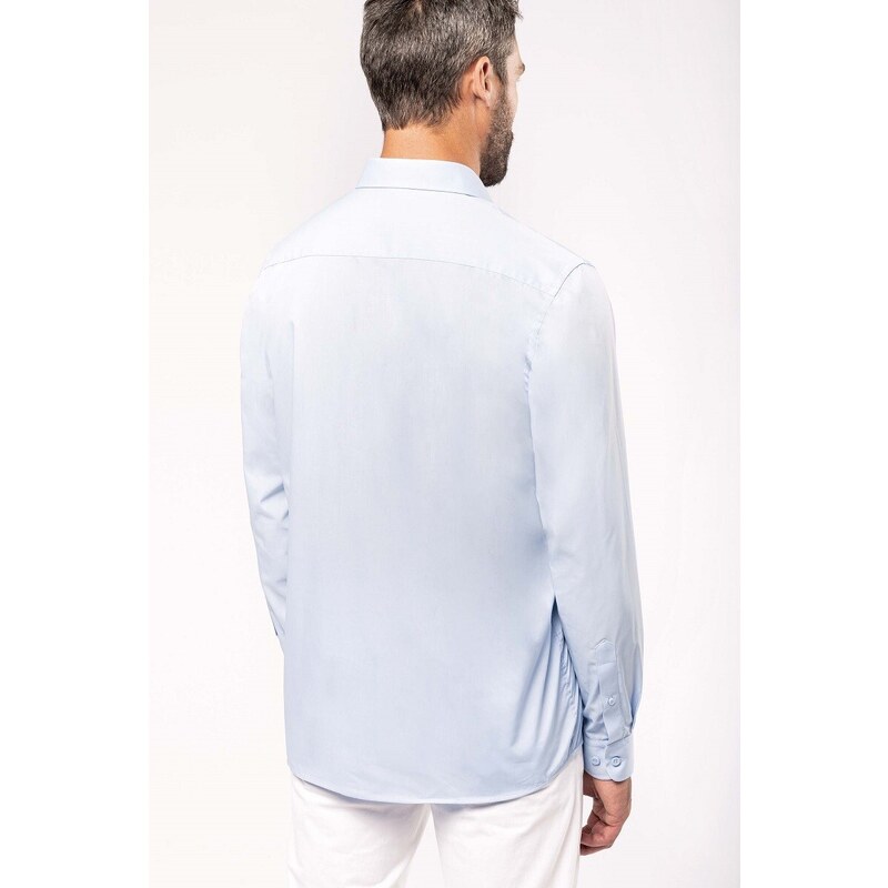 Kariban K545 pánská košile s dlouhým rukávem světle modrá S