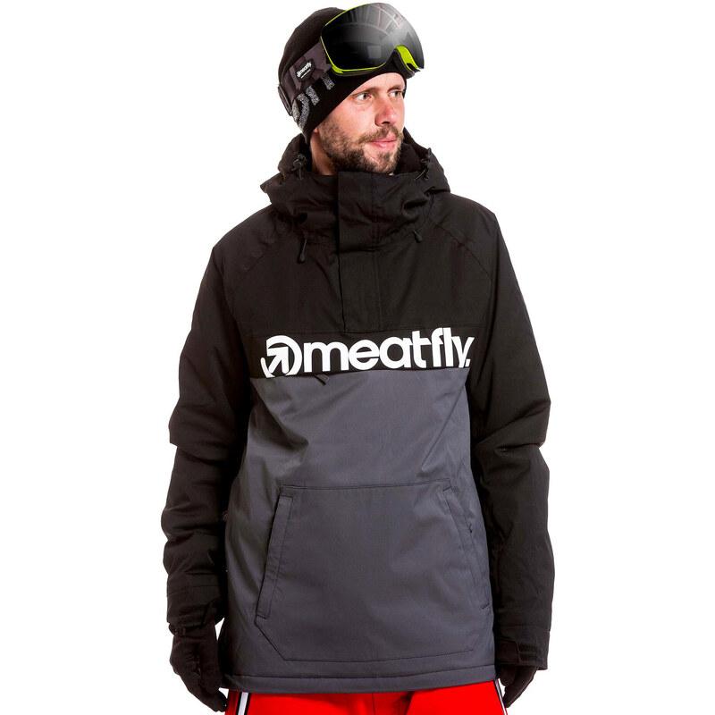 Meatfly pánská SNB & SKI bunda Slinger Premium Dark Grey/Black | Šedá