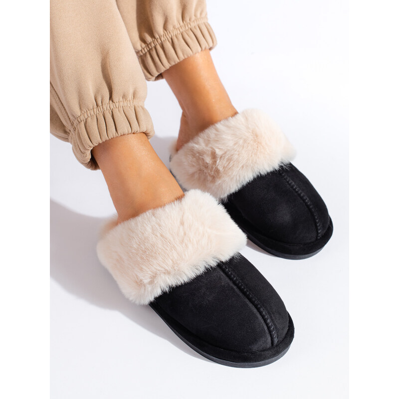 Women's slippers black Shelvt