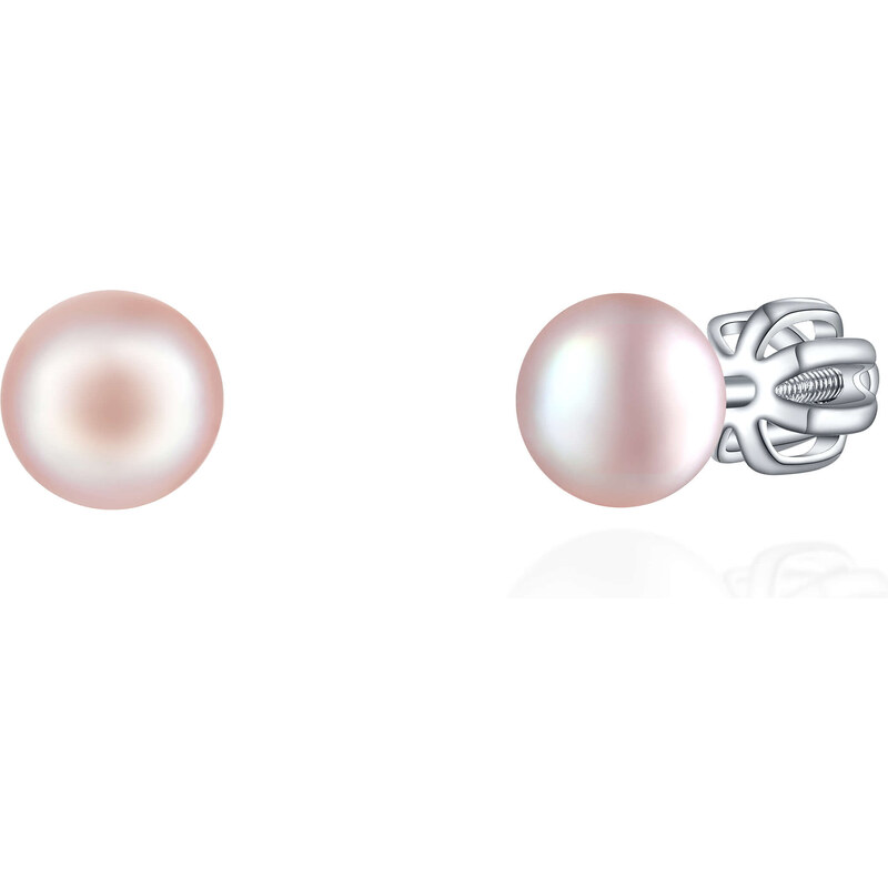 Olivie Stříbrné 5mm náušnice PERLY PINK 7979