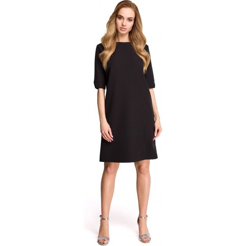 šaty s výstřihem do V na zádech černé model 15097901 - STYLOVE