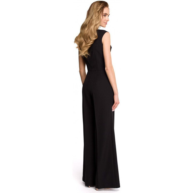 model 18001802 Kombinéza se širokými nohavicemi černá - STYLOVE