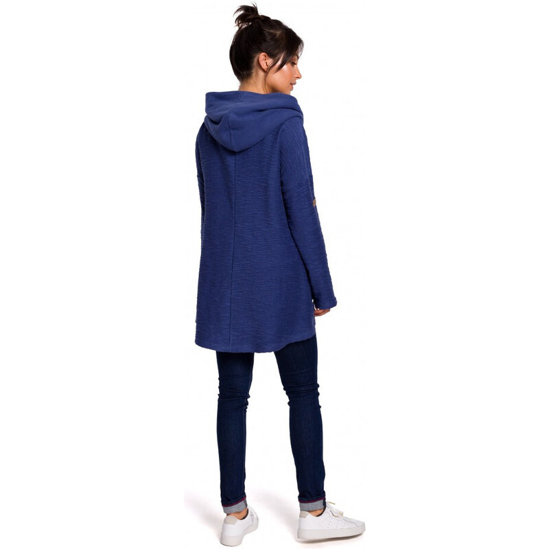 model 15100515 Svetr s vysokým límcem indigo - BeWear