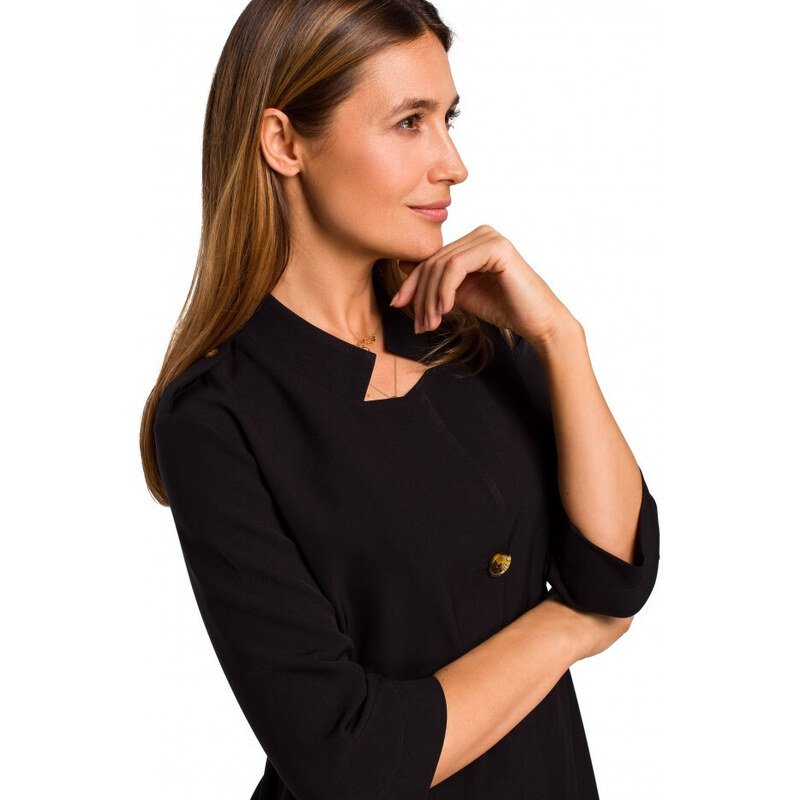 Černé šaty model 15101367 - STYLOVE