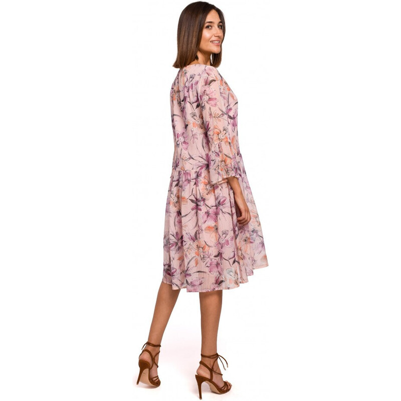 Šifonové šaty se pasem model 2 model 18002558 - STYLOVE