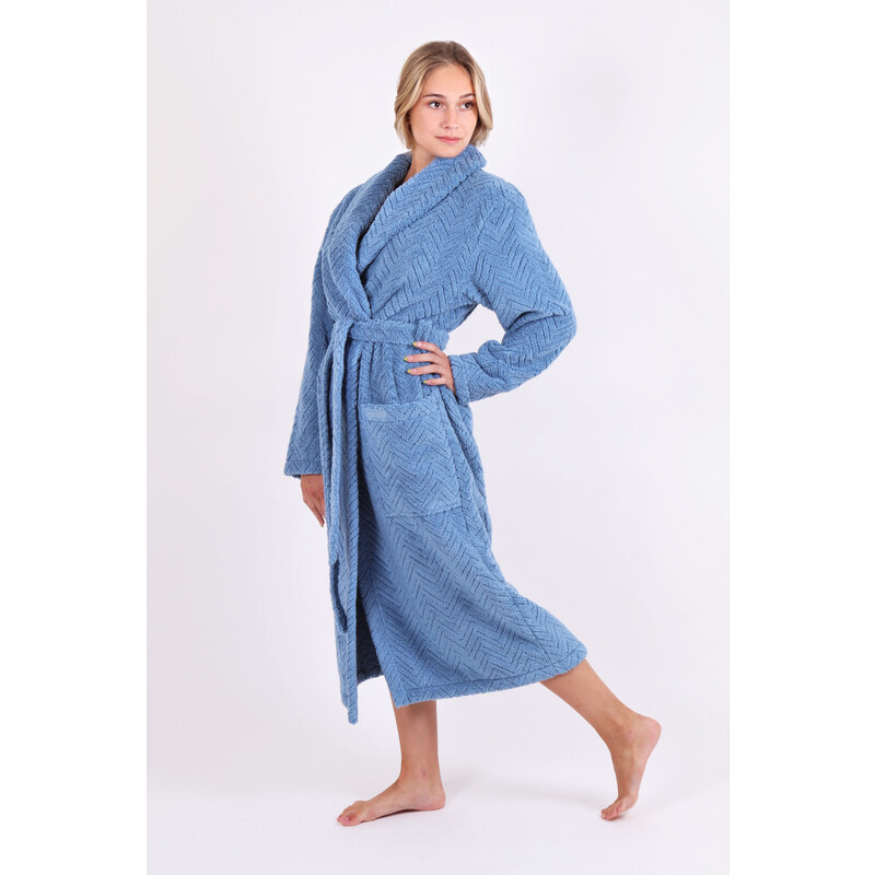 Župan Athena se šálovým límcem model 16161152 denim - Vestis