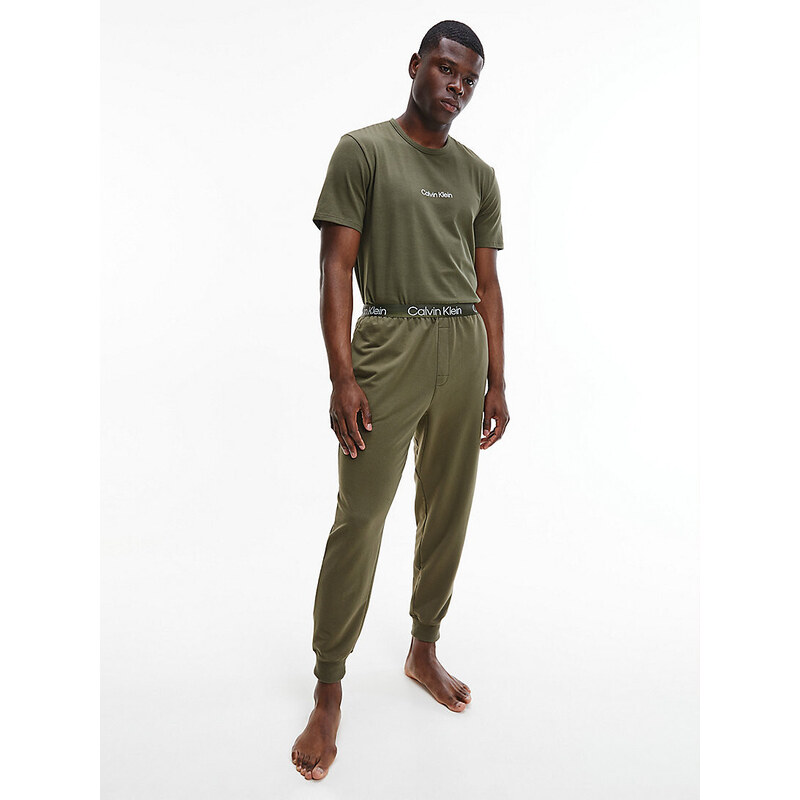 Pánské tepláky Jogger NM2175E - RBN - Khaki - Calvin Klein