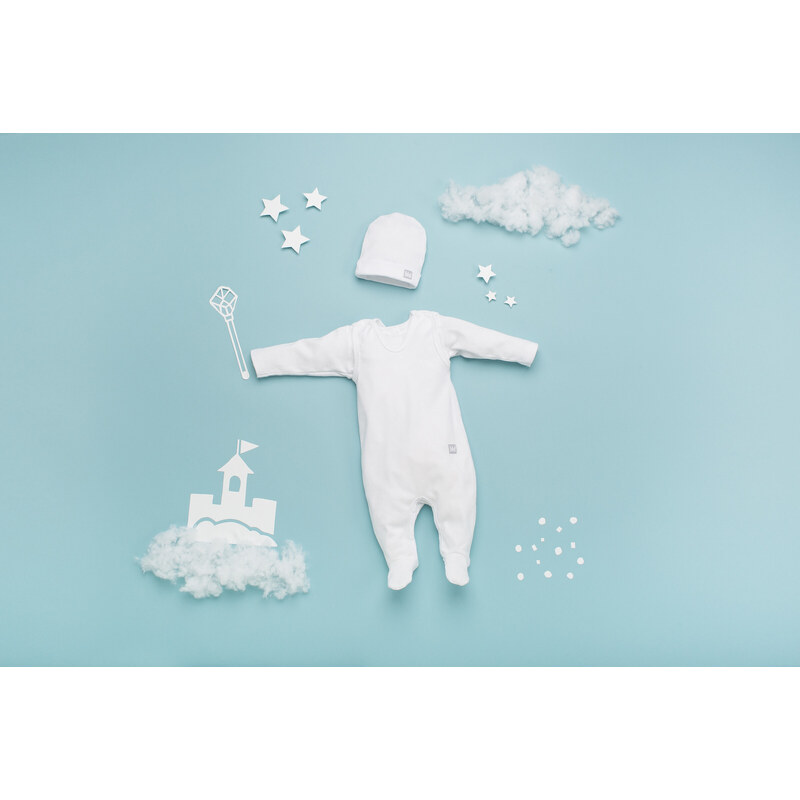 Pinokio White Sleepsuit White