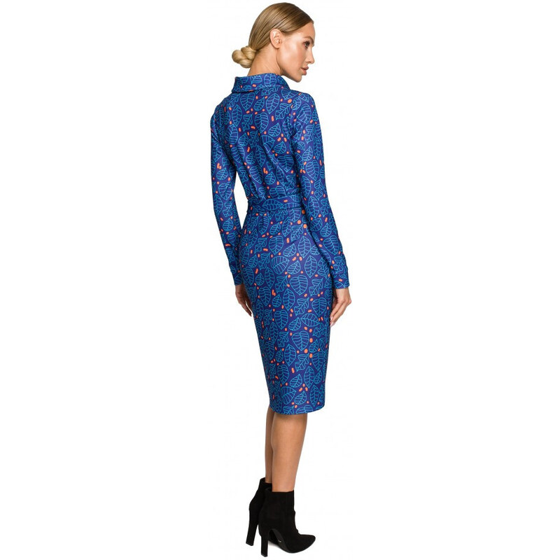 model 17626341 Plášťové šaty s límečkem a potiskem model 1 - Moe