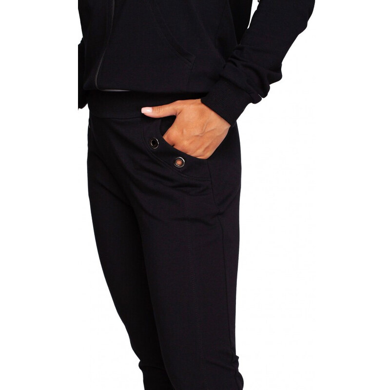 Kalhoty s rovnými nohavice s černé model 18004377 - BeWear