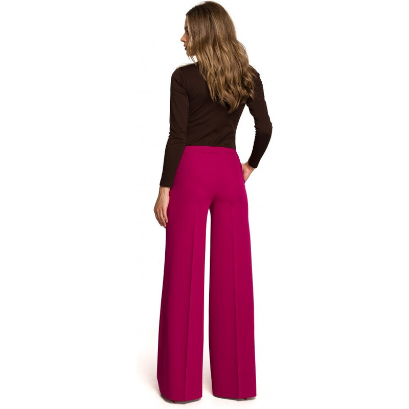 model 18004534 Široké kalhoty švestka - STYLOVE
