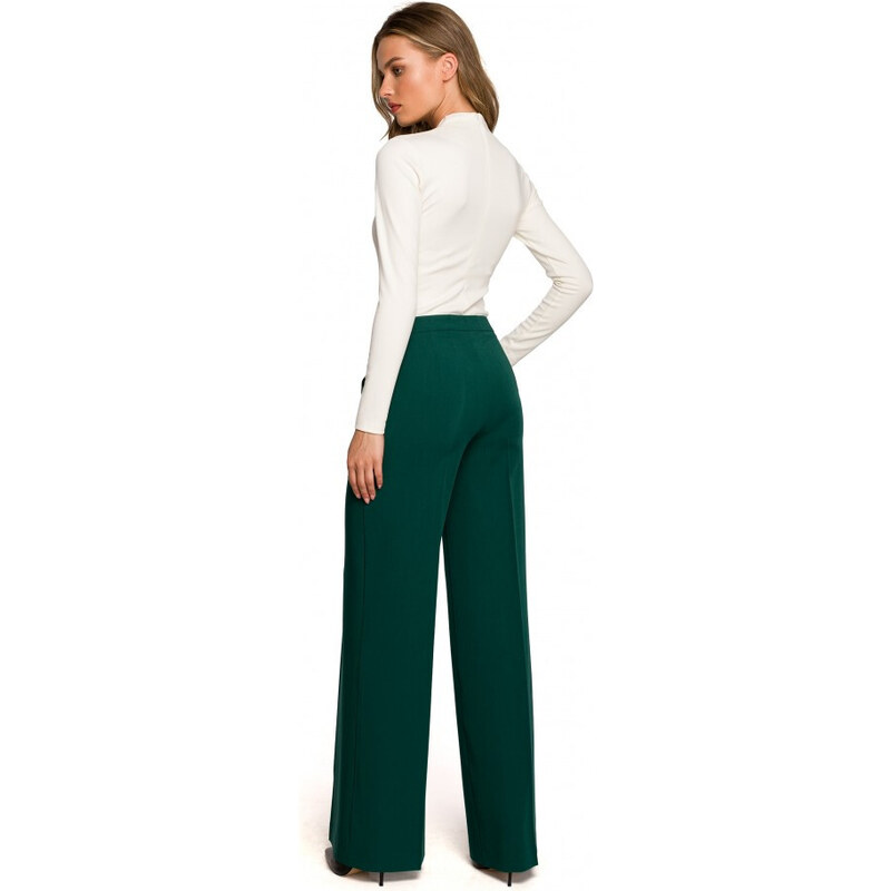 model 18004535 Široké kalhoty zelené - STYLOVE